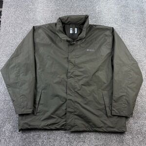Mountain Warehouse Windbreaker Jacket Mens 4XL Green Zip Outdoor Hiking Utility
